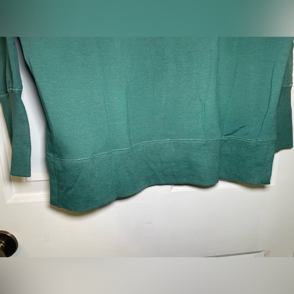 Nanette Lepore Tuni Hoodie Geeen Size Small Extra Soft V Neck Oversized NEW - Picture 7 of 9